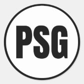 PSG - Sticker Klassieke ronde Petersburg (Voorkant)