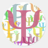 Psi Ronde Sticker (Voorkant)