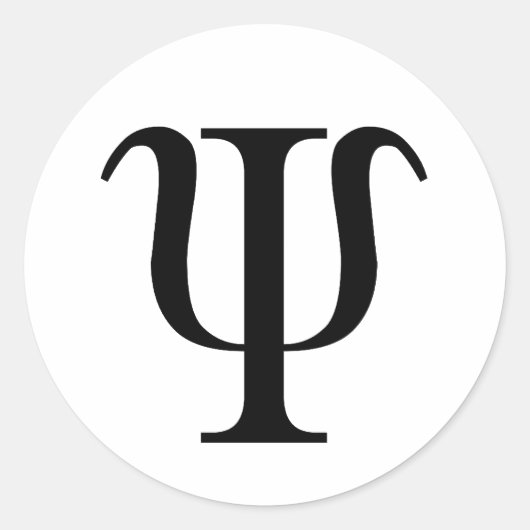 Psi Ronde Sticker (Voorkant)