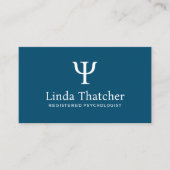 Psi symbool professionele psycholoog visitekaartje (Voorkant)