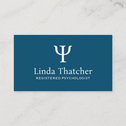 Psi symbool professionele psycholoog visitekaartje (Voorkant)