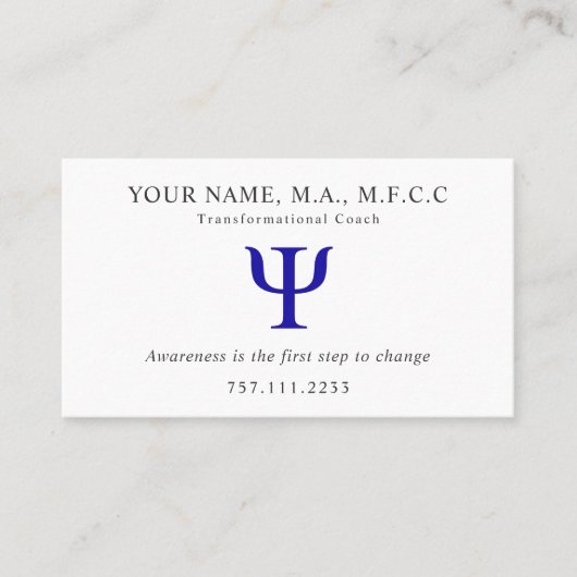 Psi-symbool Visitekaartje (Voorkant)