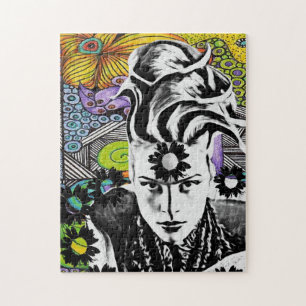 Psicodelic Pop Woman Puzzle Legpuzzel