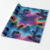 Psicodélico con Ondas de Colores Vibrantes Cadeaupapier (Uitgerold)