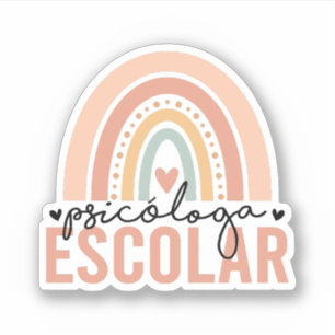 Psicóloga Escolar Schoolpsycholoog Sticker