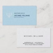 Psicólogo - Profesional elegante símbolo celeste Visitekaartje (Voorkant / Achterkant)