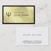 Psicólogo - Profesional elegante símbolo dorado Visitekaartje (Voorkant / Achterkant)