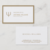 Psicólogo - Profesional elegante símbolo marco oro Visitekaartje (Voorkant / Achterkant)