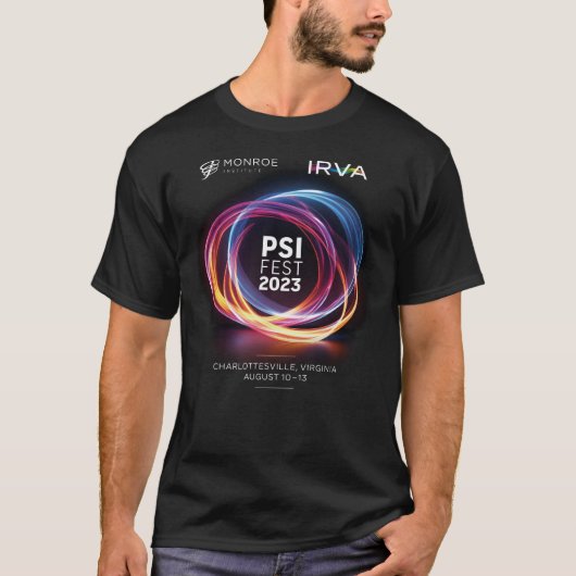 PsiFest2023 Shirt voor mannen voor & achter afbeel (Voorkant)