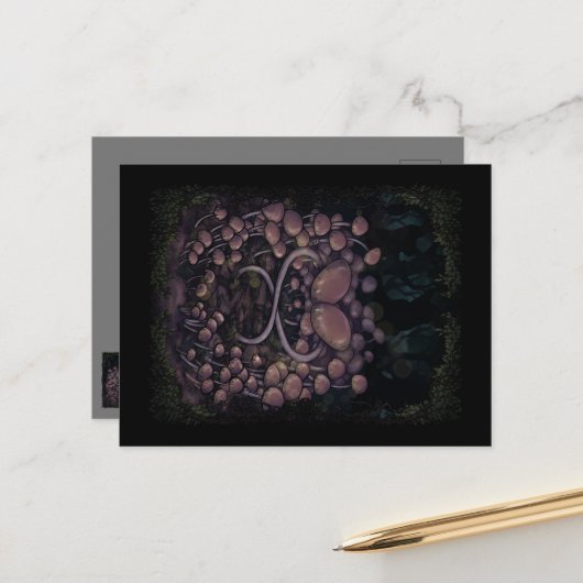 Psilocybe Allenii Briefkaart (Voorkant / Achterkant in situ)