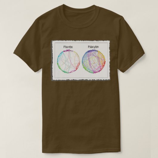 Psilocybin Brain Scan Afbeelding Psychedelic Scien T-shirt (Design voorkant)