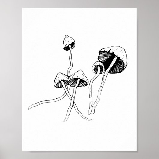 Psilocybin paddenstoel poster (Voorkant)