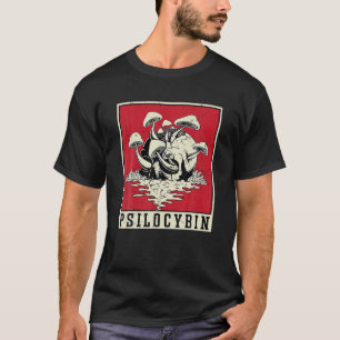 Psilocybin Retro Psychedelic Magic Mushroom Vintag T-shirt