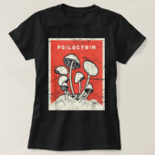 Psilocybin Retro Psychedelic Magic Mushrooms T-shirt (Design voorkant)