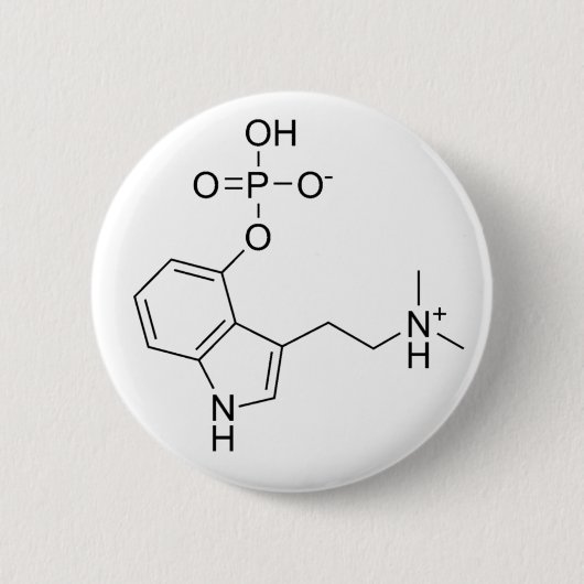 psilocybin ronde button 5,7 cm (Voorkant)