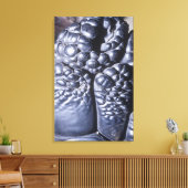 Psilomelane, een erts van Mangaan, Michigan, Veren Canvas Afdruk (Insitu (Woonkamer))