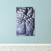 Psilomelane, een erts van Mangaan, Michigan, Veren Canvas Afdruk (Insitu (Houten vloer))