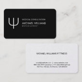 Psiquiatra - Elegante profesional Simbolo Visitekaartje (Voorkant / Achterkant)