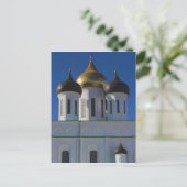 Pskov Kremlin en Trojitsa-kathedraal Briefkaart (Staand voorkant)