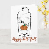 PSL- Happy Herfst Y'all Kaart (Gele Bloem)