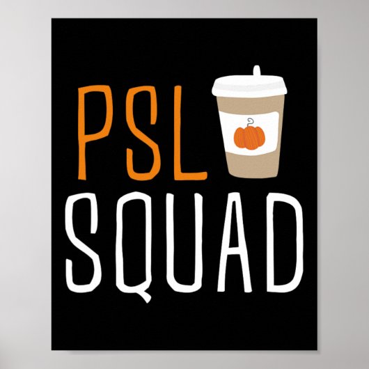 PSL Squad Pumpkin Spice Latte Lover Herfst herfst Poster (Voorkant)