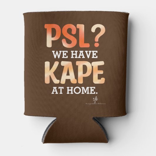 PSL vs. Kape Filipino Autumn Coffee Humor Blikjeskoeler (Voorkant)
