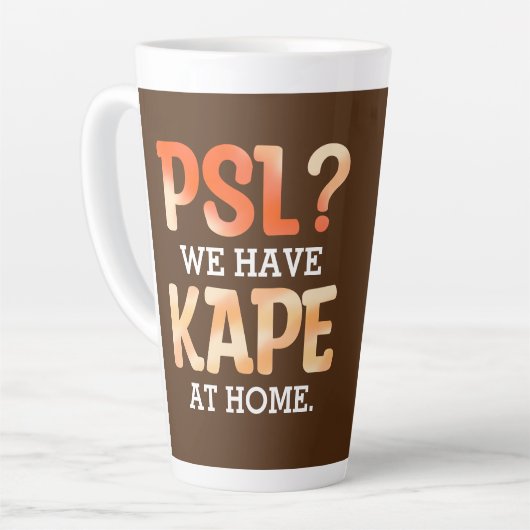 PSL vs. Kape Filipino Autumn Coffee Humor Latte Mok (Linkerhoek)