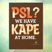 PSL vs. Kape Filipino Autumn Coffee Humor Raamsticker (Vel 3)