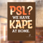 PSL vs. Kape Filipino Autumn Coffee Humor Raamsticker (Vel 2)