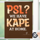 PSL vs. Kape Filipino Autumn Coffee Humor Raamsticker (Huis)