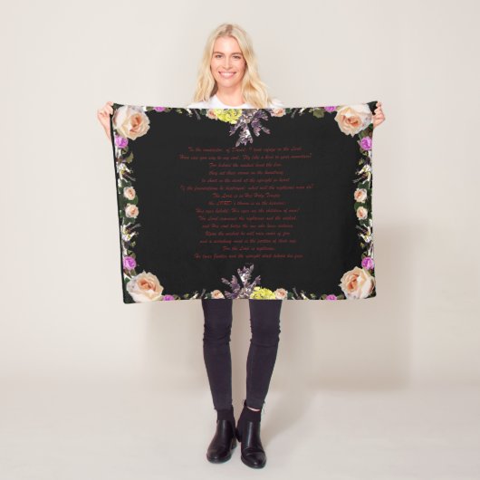 PSLAM-11ת De Heer is in zijn heilige tempel, Fleece Deken (In situ)