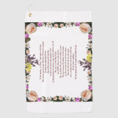 PSLAM-11ת De Heer is in zijn heilige tempel, Golfhanddoek (Voorkant)