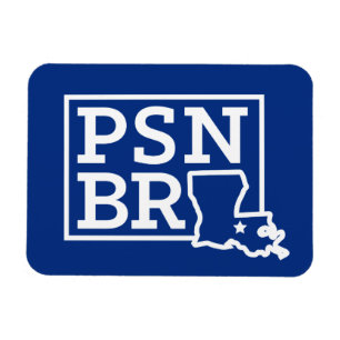 PSN BR White op Blue State Magnet Magneet
