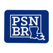 PSN BR Wit op Blue State Magnet Magneet (Horizontaal)