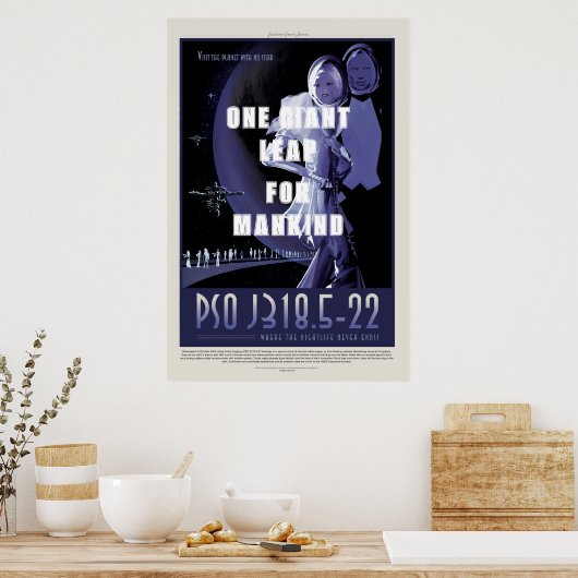 PSO J318.5-22 - Ruimtetoerisme Poster (Keuken)