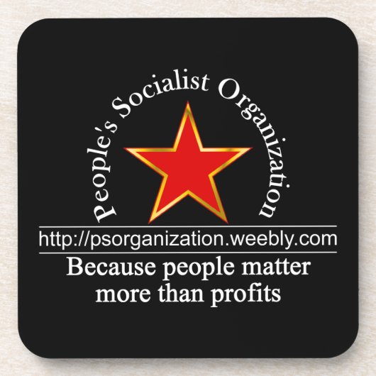 PSO URL logo blk 2 Drankjes Onderzetter (Voorkant)