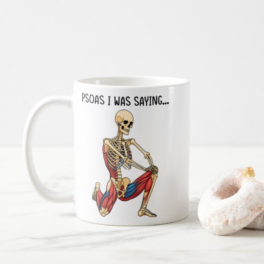 Psoas Ik Had Het Over Grappig Anatomie Skelet Koffiemok (Met donut)