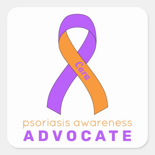 Psoriasis Advocate White Square Sticker (Voorkant)
