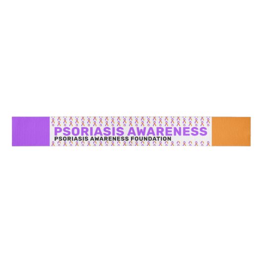 Psoriasis Awareness Pattern Grosgrain Lint (Voorkant)