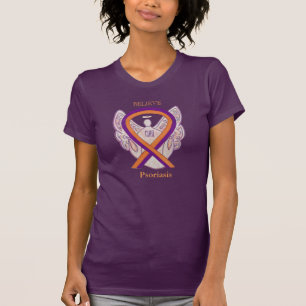 Psoriasis Awareness Ribbon Angel Art Shirten T-shirt