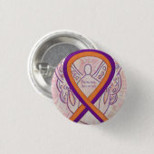 Psoriasis Awareness Ribbon Angel Custom Button Pin (Voorkant /achterkant)