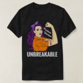 Psoriasis Awareness Warrior Unbreakable Support St T-shirt (Design voorkant)