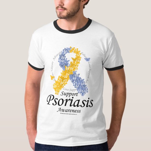 Psoriasis-lint van Butterflies T-shirt (Voorkant)