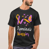 Psoriasis Warrior Butterfly Support Lavender & Ora T-shirt (Voorkant)