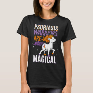 Psoriasis Warrior Magische Eenhoorn Sinaasappel en T-shirt