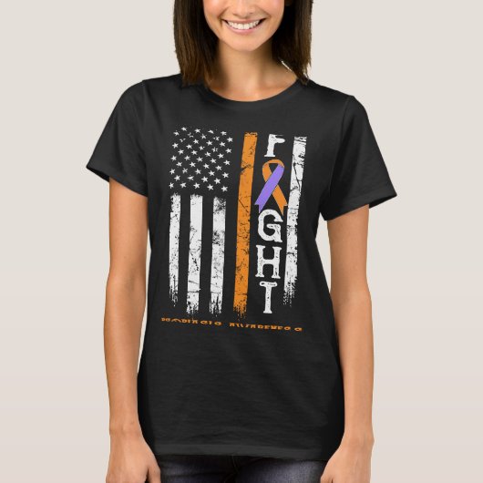 Psoriasis Warrior US Flag T-shirt (Voorkant)