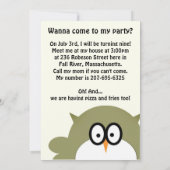 Pssst. Hé jij? Uitnodiging van de Birthday Party (Achterkant)