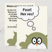 Pssst. Hé jij? Uitnodiging van de Birthday Party (Voorkant / Achterkant)