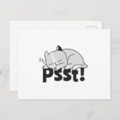 Psst Lazy slaapt Briefkaart (Voorkant / Achterkant)