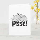 Psst Lazy slaapt Kaart (Gele Bloem)